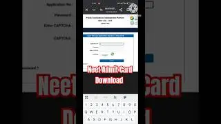 How to Download Neet Admit Card || Neet #shorts #neet