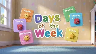 Days of the Week 📅 | Learn Sunday to Saturday with Spelling | Kids Education by JollyJube 🧸
