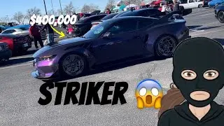 Went to my first car meet things get wicked #mustang #hellcat #lamborghini #carmeet  #392hemi 