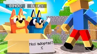 NADIE QUIERE ADOPTAR A BLUEY Y BINGO EN MINECRAFT 😢