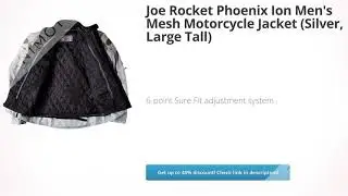 Joe Rocket Phoenix Ion Men's Mesh Motorcycle Jacket (Silver, Large  | Review and Discount