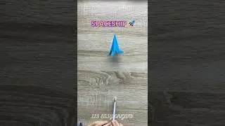 SPACESHIP ORIGAMI TUTORIAL | DIY SPACE ROCKET ORIGAMI FOLDING | SPACESHIP CRAFTING PAPER INSTRUCTION