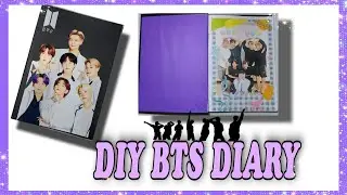 How to make a DIY BTS Diary at home! 💜 Making notebook