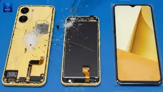 VIVO Y16 BROKEN FOLDER & BACK PANEL REPAIR: NEW SCREEN COMBO & BACK COVER INSTALLATION | REPAIRX