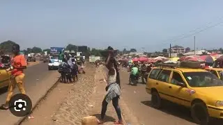 The most famous and jam-packed highway road in Liberia