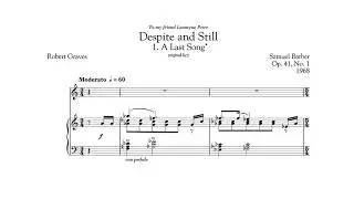 Samuel Barber - Despite and Still Op. 41 - No. 1 
