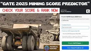 GATE 2025 Mining Predictor | Check Your Expected Score & Rank Instantly! @MagicalMining