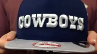Cowboys 'FLIP-UP A-FRAME STRAPBACK' Navy-Grey Hat by New Era