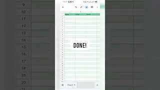 Alternating Color in Google Sheet - Google Sheet using Mobile - #gsheetWithRijwanul