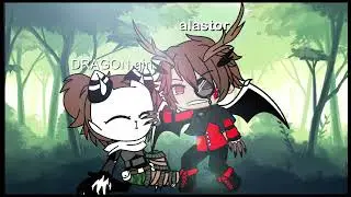 Me as a half human and a half wolf and alastor as a half deer and a half demon in the forest🐺🦌