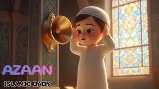 Teaching Kids About Azaan | Islamic Lullaby for Kids 🌙 | Soft & Peaceful Baby Voice 🤍