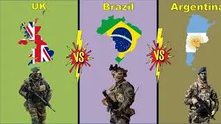 UK vs Brazil vs Argentina Military Power Comparison 2024 | Brazil vs Argentina World Military Power