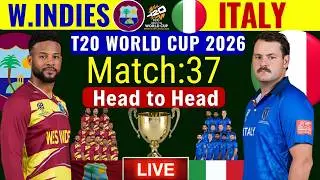 🔴Live: West Indies vs Italy Match 37 | ICC T20 World Cup 2026 Match 37 | WI vs Italy Match Live