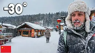 PEGAMOS MUITA NEVE NO INVERNO EXTREMO DA CHINA (Xuexiang, -30°C)