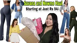 Savana and Newme Haul| Corset, Bags, Sweaters , Cropped Jacket, Gym pants and more| Winterwear Haul