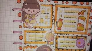 Bikin jurnal stiker warna Orange 🍊🍊 #sticker #aestheic #kawaii #journaling #support 