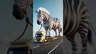 Jab Zebra Ban Gaya Giant!I 😱UnrealAnimal TransportGiantZebra&bull;#AnimalTransport&middot;#Allmagination
