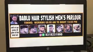 Men's Saloon Banner Design & Pasting || Flex printing || All Types of printing work #Afzalgrafix