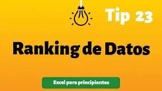 Tip 23 Ranking de datos | Excel para principiantes