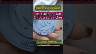 Custom Silicone Label Badge 3d Logo Embossed Silicone PVC Patch Logo#silicone #logo #3d #patch