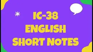 IC38 - ENGLISH SHORT NOTES PART - 1 #ic38 #balajidoss #lifeinsurance #irda #irdaexam #balajidoss