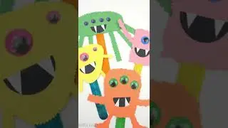 Fun and Easy Paper Monster Puppets- Make and Play #papercraftsforkids