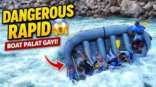 Dangerous Rapid 😱 Boat Palat Gayi | Rishikesh Rafting latest video #rafting 