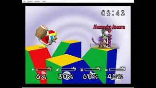 Smash Remix 2.0.0 Gameplay - Mewtwo vs Young Link vs Polygon Goemon vs Dedede