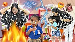 Indiscipline Darshika से सब हुए परेशान 😥Mamma ने किया अँधेरे वाले कमरे में बंद😭💥||@Darshikaandmamma
