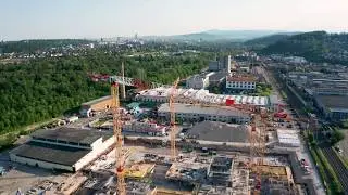 Baustelle uptownBasel &ndash;&nbsp;Drohnenaufnahmen vom 5. Juni 2019