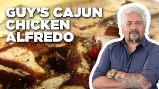 Guy Fieri Makes Cajun Chicken Alfredo | Guy's Big Bite | Food Network