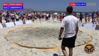 FRANT DIANA (ROU) Vs LARIONOVA E. (KAZ). Beach Wrestling WOMAN STYLE BW W Finale  70Kg