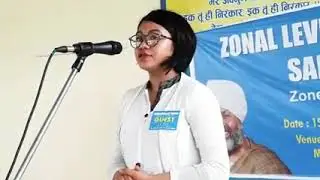 Ozesweeta Ji of Darjeeling at English Medium Samagam in Siliguri on 15th July 2018