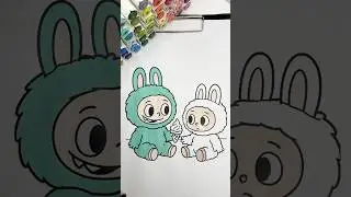 Coloring Labubu 🌟 | #labubu #coloring #coloringtime #markers #kidsart