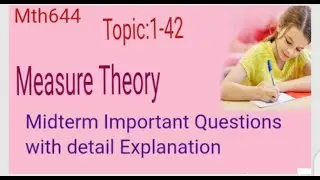 Mth644 Topic:11-24 Handwritten Midterm Notes |Measure Theory | #education