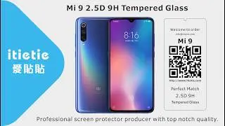 Mi 9 tempered glass screen protector installation video