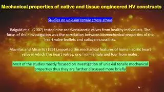 Biomechanical Properties of Native & Tissue Engineered Heart Valve Construct Presentation