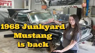 1968 Junkyard Mustang is back! We start working on this rescued muscle car
