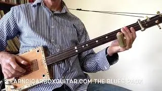 LearnCigarBoxGuitar.com archive. 3 string slide blues course #16