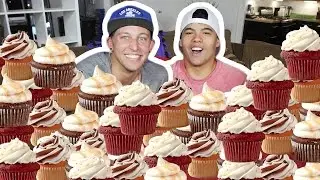 100 CUPCAKES IN 10 MIN CHALLENGE! (ft. Matt Steffanina)
