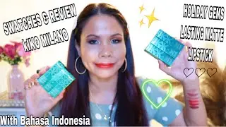 SWATCHES & REVIEW KIKO MILANO HOLIDAY GEMS MATTE LIPSTICK || IRNAVRD♡