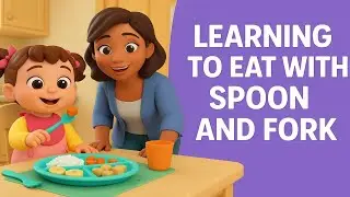 Learn to Eat with Spoon and Fork | Toddler Mealtime Skills