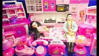 🔴LIVE Satisfying Unboxing Pink Princess House Furniture Playset Bedroom Dress Up Toys Collection