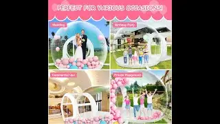 Inflatable Bubble House 10FT with Blower& Balloon Bubble House For Kids Birthday Party Adults Rental