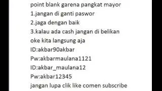 BAGI BAGI CHAR POINT BLANK PANGKAT MAYOR