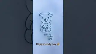 Happy teddy day 🧸#teddyday #happyteddyday #art #drawing