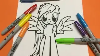 Lets Color My Little Pony Rainbow Dash Coloring In MLP Rainbow Dash