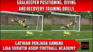 LATIHAN KIPER LIGA SURATIN U17 ASIOP | GOALKEEPER DIVING, POSITIONING, RECOVERY TRAINING DRILLS
