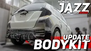 UPDATE PROJECT BODYKIT DI MOBIL HONDA JAZZ GK 5, BUMPER BELAKANG LOOKNYA CUAKEP GAIS !!!
