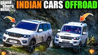 GTA 5 : TOP INDIAN CARS EXTREME OFFROADING WITH SCORPIO N AND SCORPIO S11 WITH JIMMY AND MICAHEL